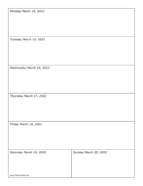 03/14/2022 Weekly Calendar-portrait Calendar