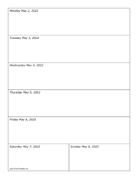 05/02/2022 Weekly Calendar-portrait Calendar