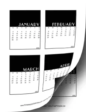 2022 Vertical Scrapbook Calendar Cards Calendar