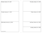 01/10/2022 Weekly Calendar-landscape calendar