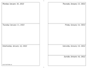 01/10/2022 Weekly Calendar-landscape calendar