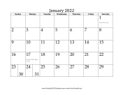 January 2022 Calendar calendar