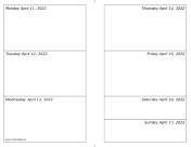 04/11/2022 Weekly Calendar-landscape calendar