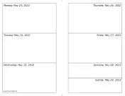 05/23/2022 Weekly Calendar-landscape calendar