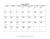 June 2022 Calendar calendar