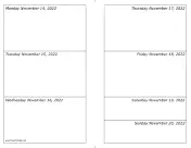 11/14/2022 Weekly Calendar-landscape calendar