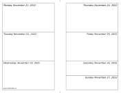 11/21/2022 Weekly Calendar-landscape calendar