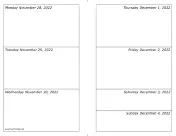11/28/2022 Weekly Calendar-landscape calendar