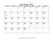 November 2022 Calendar calendar