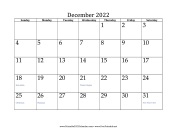 December 2022 Calendar calendar