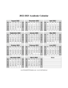 2022-2023 Academic Calendar calendar