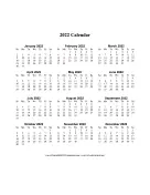 2022 Calendar One Page Vertical Holidays in Red calendar